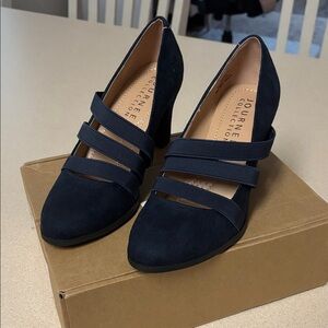Journee Collection Dark Blue Strappy Heels
